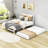 Alvilda Full Size Wooden Platform Bed with Adjustable Trundle and Headboard-1668134975
