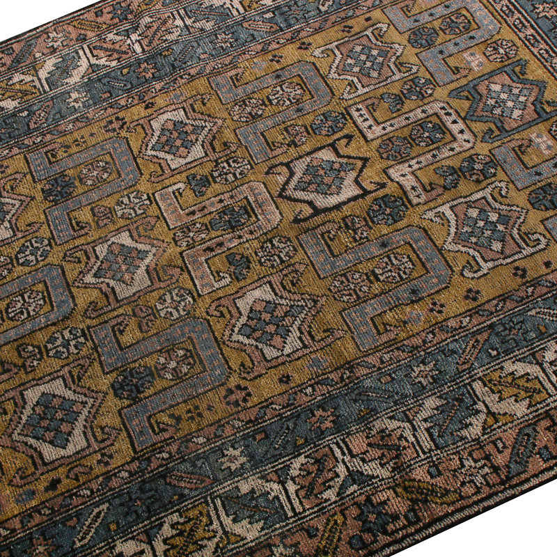 Burano Hand Knotted Wool Geometric Area Rug, Rectangle 10' x 14'