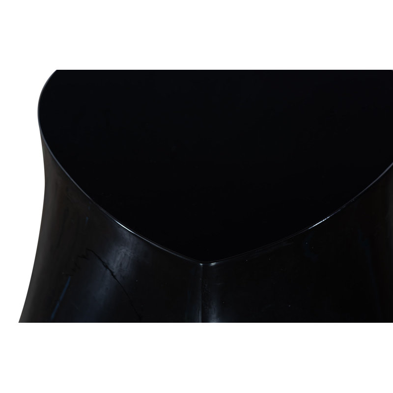 Table basse Melly, gelcoat noir