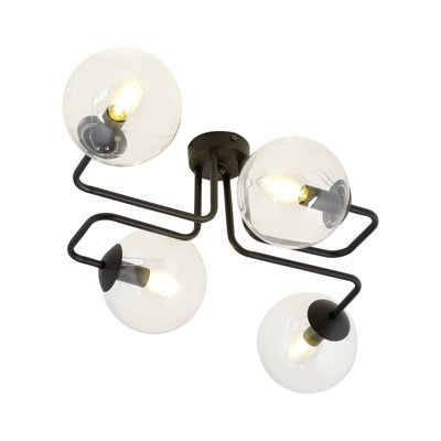 Cadesia Glass Semi Flush Mount