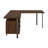 Conway L-Shaped Metal Base Writing Desk