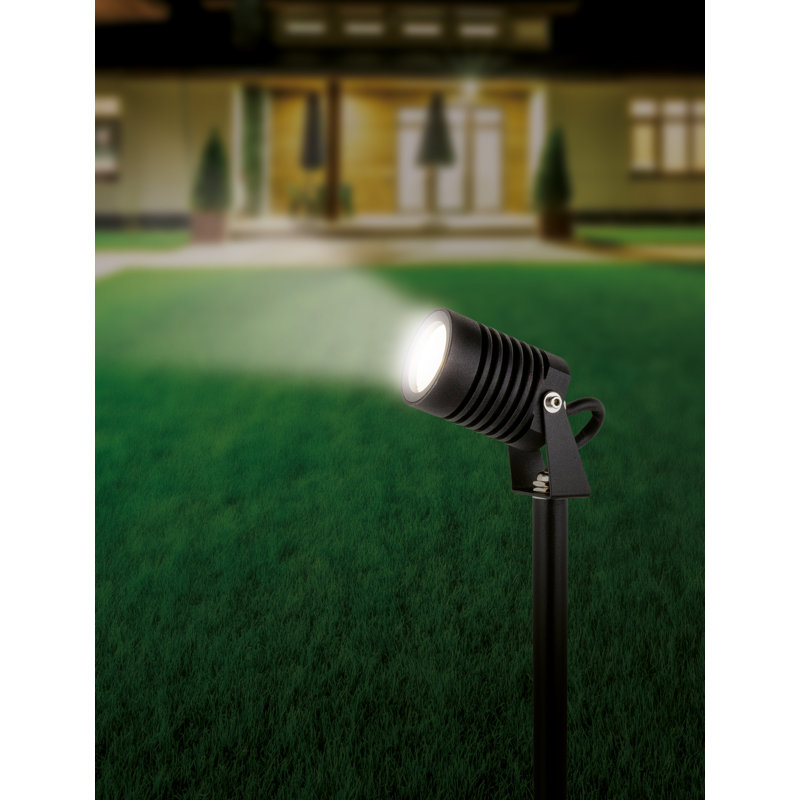 Matte Black Integrated LED Spotlight, 65'' H x 5.5'' W x 9'' D
