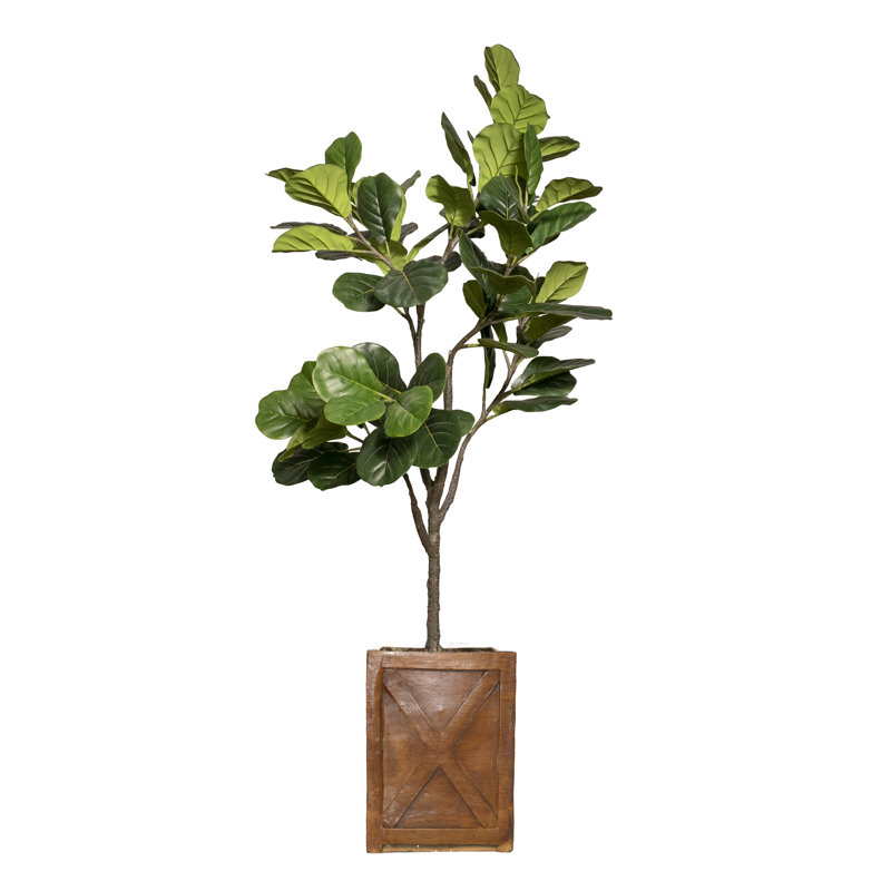 Faux figuier artificiel Panama de 77 po avec touche décorative Panama