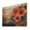 Fleurs d'hibiscus sur un horizon en bois II - décoration murale en bois d'hibiscus - sur bois de pin naturel