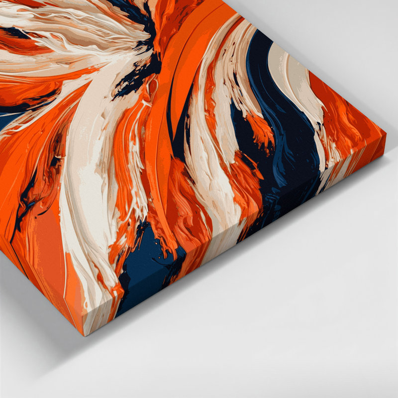 «Lyrical Abstraction 51», art mural sur toile brune, H 20 po x l 24 po