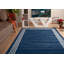 Tapis bleu / blanc en polypropylène tissé à la machine Galatea-142802873
