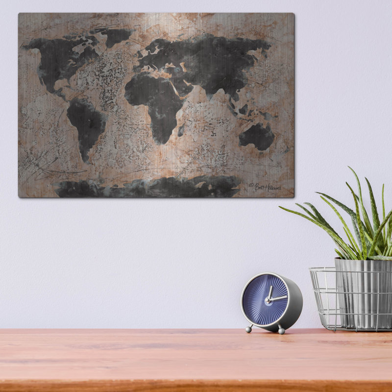 «Old World Map» par Britt Hallowell, H 12 po x l 16 po