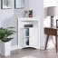 Armoire de coin de salle de bain avec portes et tablettes-911662271