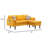 Gouvernour L Shaped Sectional Sofa Chaise with USB Charger & Pillows-93508242-113065652-113065654