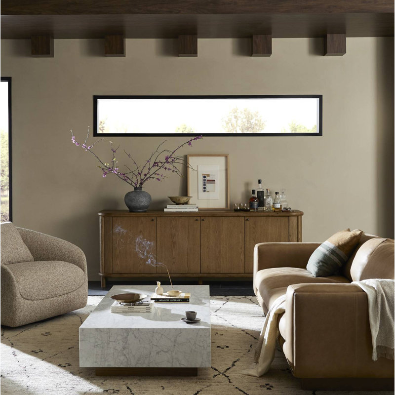 Florent 85.75" Wide Sideboard, Amber Oak