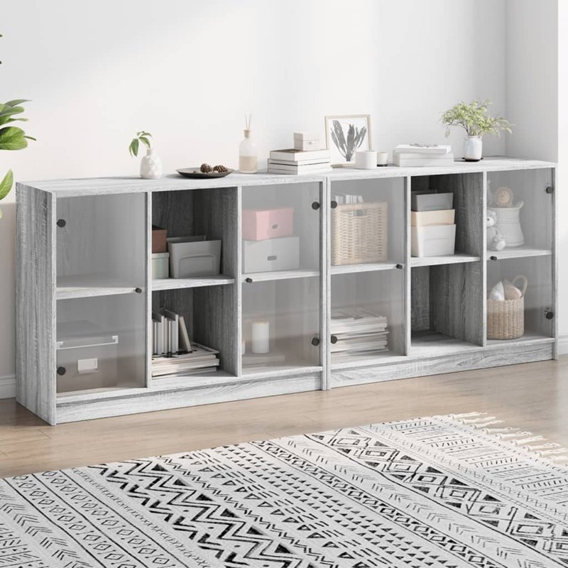 Wagenen Sideboard, 75cm H x 204cm W x 37cm D, Grey Sonoma
