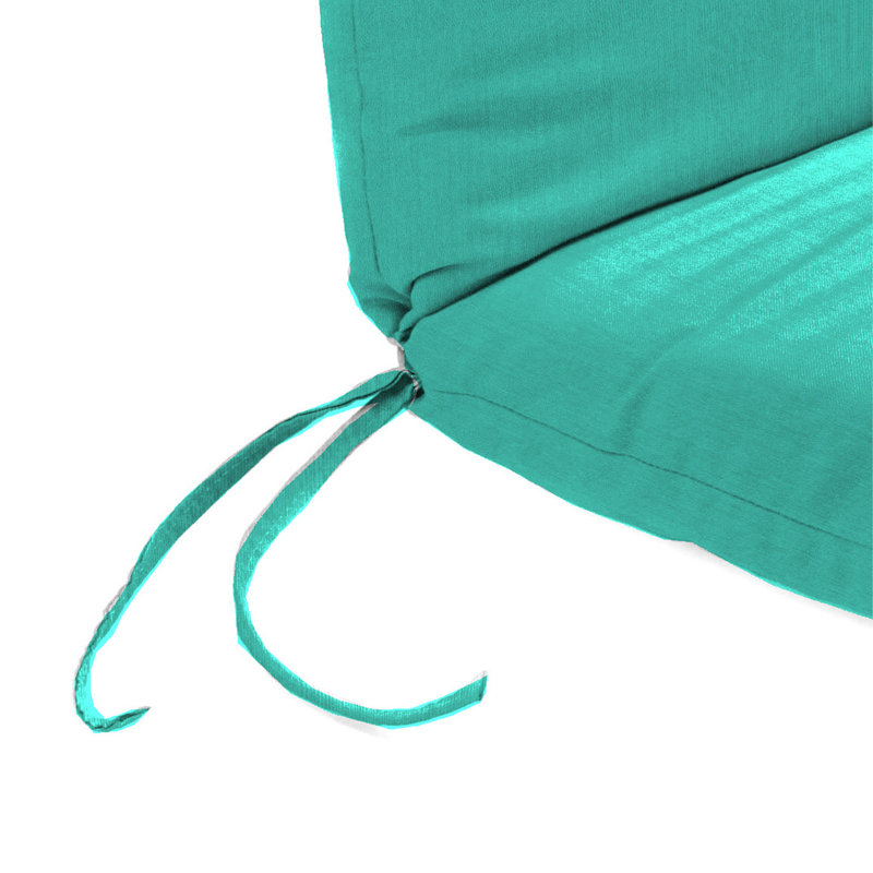 Outdoor Chair Cushion with Ties, Blue Turquoise