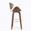 Élégant tabouret de bar en bois d'hévéa avec siège confortable et fabrication durable, parfait pour les cuisines et les bars modernes.-1731650888