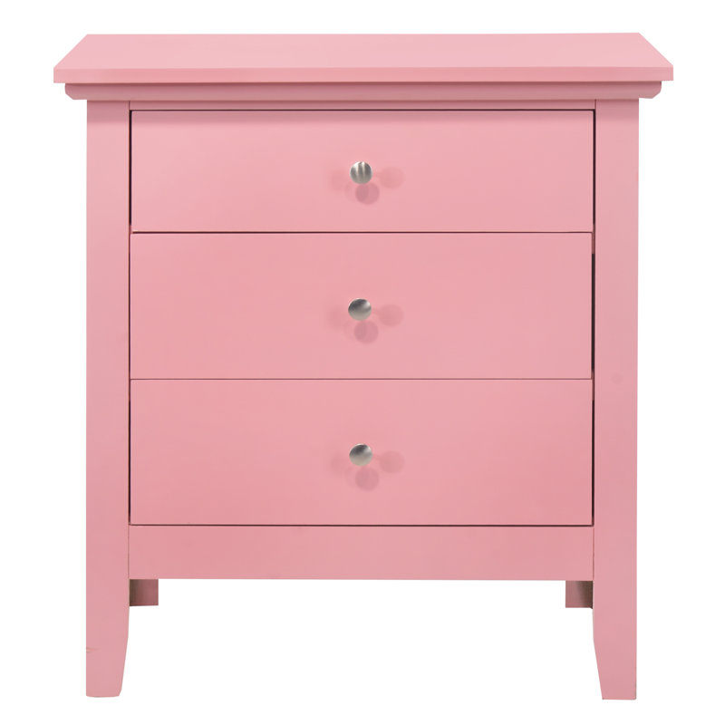 Bedroom End Tables Modern Nightstand End Table Bed Side Table Night Table, Pink