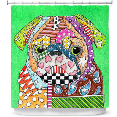Pug Shower Curtain