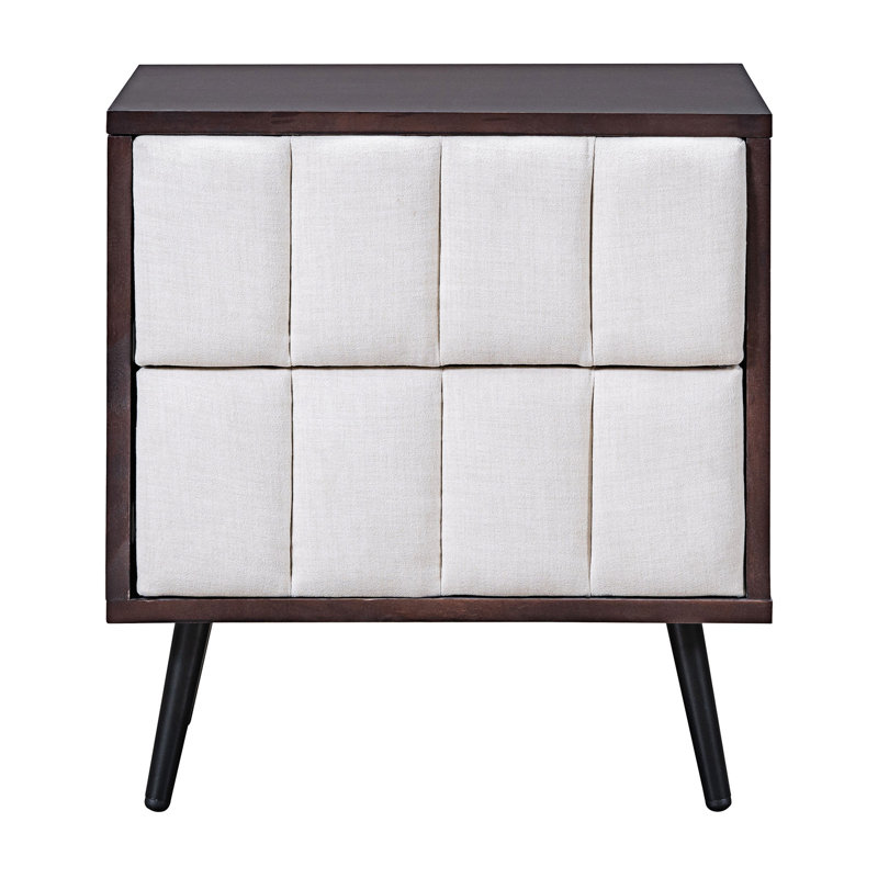 Table de chevet 2 tiroirs pour chambre Mordern