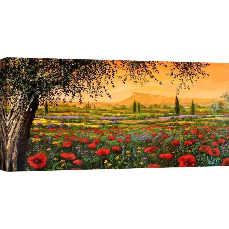 Plain In Bloom by Tebo Marzari - Wrapped Canvas Painting, 35cm H x 70cm W x 4cm D