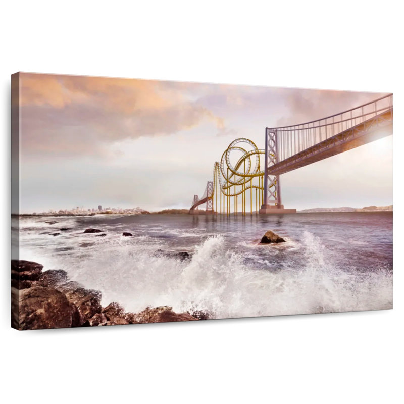 Pont de montagnes russes, H 24 po x l 36 po