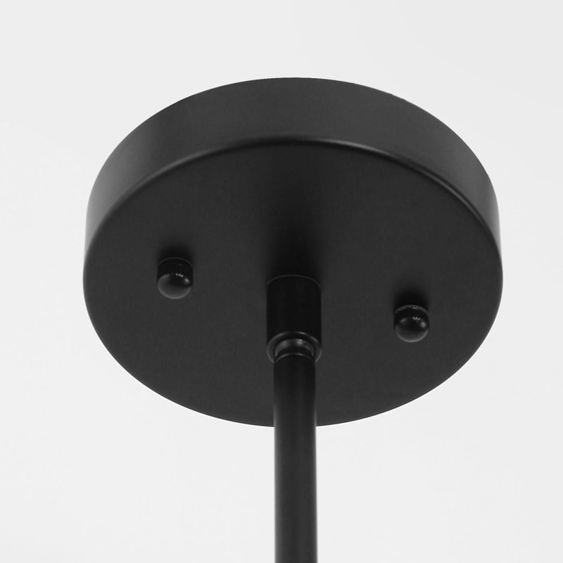 Luminaires modernes à 4 lumières de style lustre contemporain à intensité variable, Noir mat
