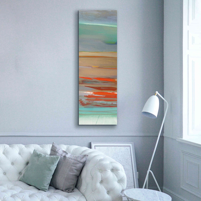 «Layers II» par Jo Maye, art mural sur toile, H 60 po x l 20 po x P 1,5 po