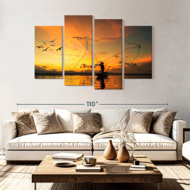 Senne Traditional Fishing, 54'' H x 84'' W