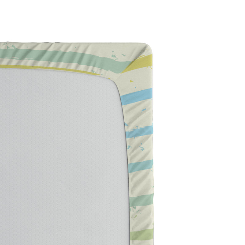 Microfiber Striped Fitted Sheet, Twin Fitted Sheet