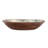 Enameled Mango Wood Round Bowl Set With Botanical Patterns