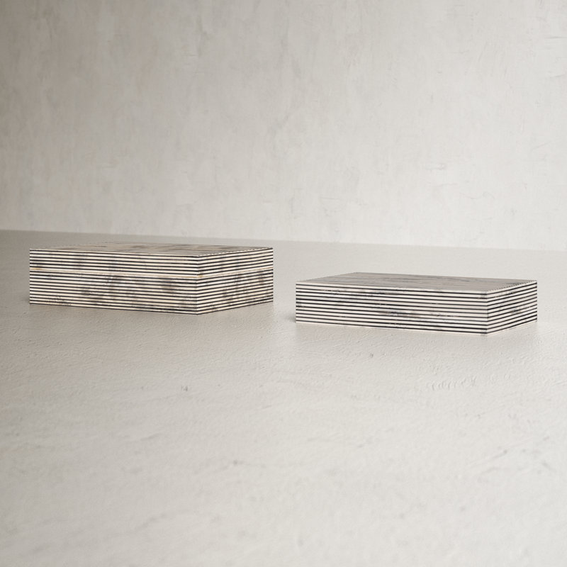 Pepita 2 - Piece Solid Wood Decorative Box