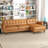 Allison Tan Leather Sectional Sofa