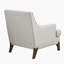 Cream Polyester Armchair With 4 Legs, Includes Pillow