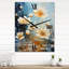 Horloge murale moderne «Blossoming White Daisy Sky II - Flowers»-99640474