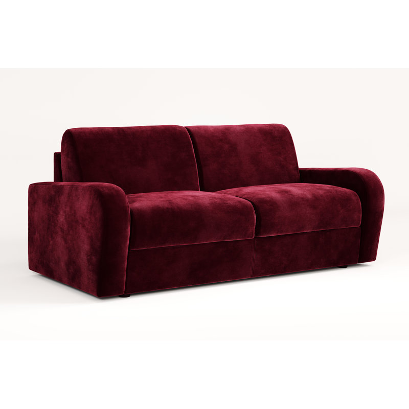 Jay-Be® Deco Sofa Bed with e-Sprung™ Mattress - Three seater - Luxe Velvet, Shiraz, 81cm H x 196cm W x 100cm D