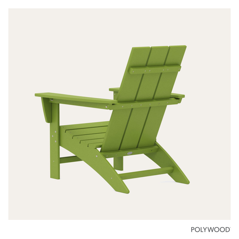 POLYWOOD Modern Adirondack Chair, Lime