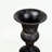 Vintage Metal Vase With Distressed Black Finish And Rustic Charm For Home Decor