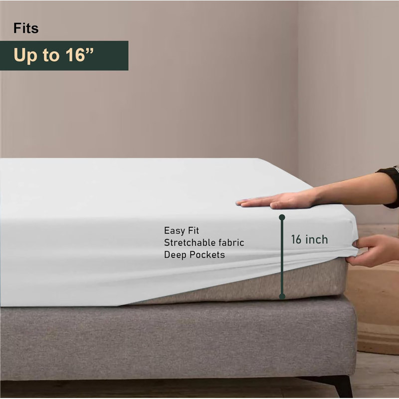 Housse de protection pour matelas 100% imperméable à 5 côtés, Grand lit