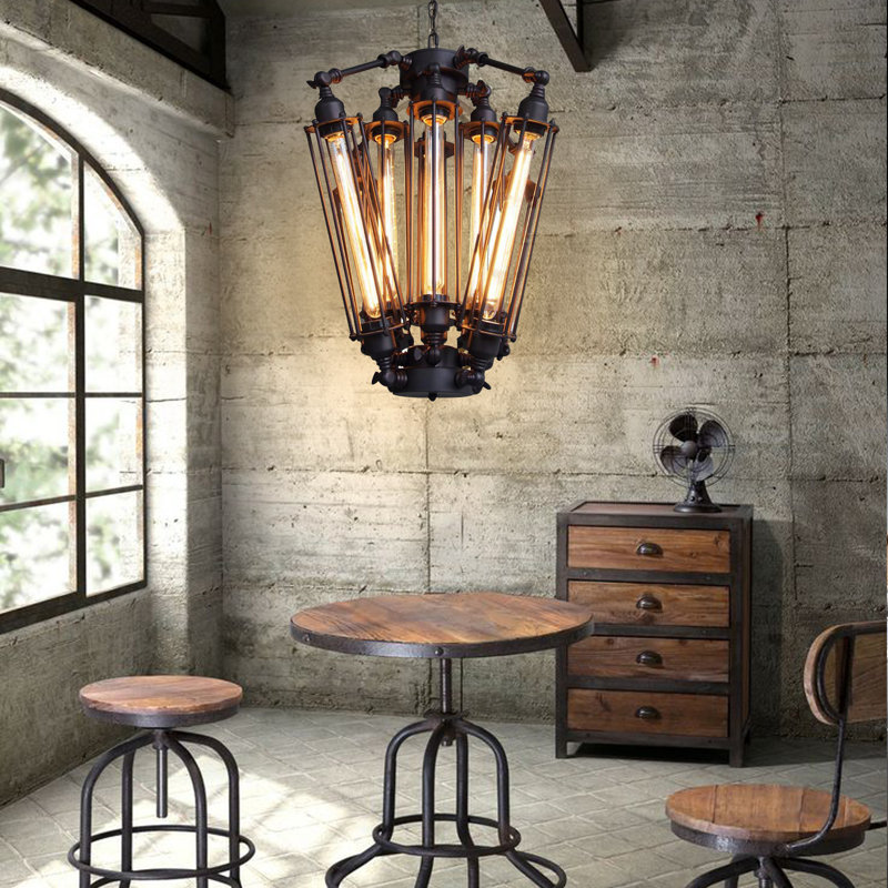 Lustre géométrique unique à 8 lumières Hannover