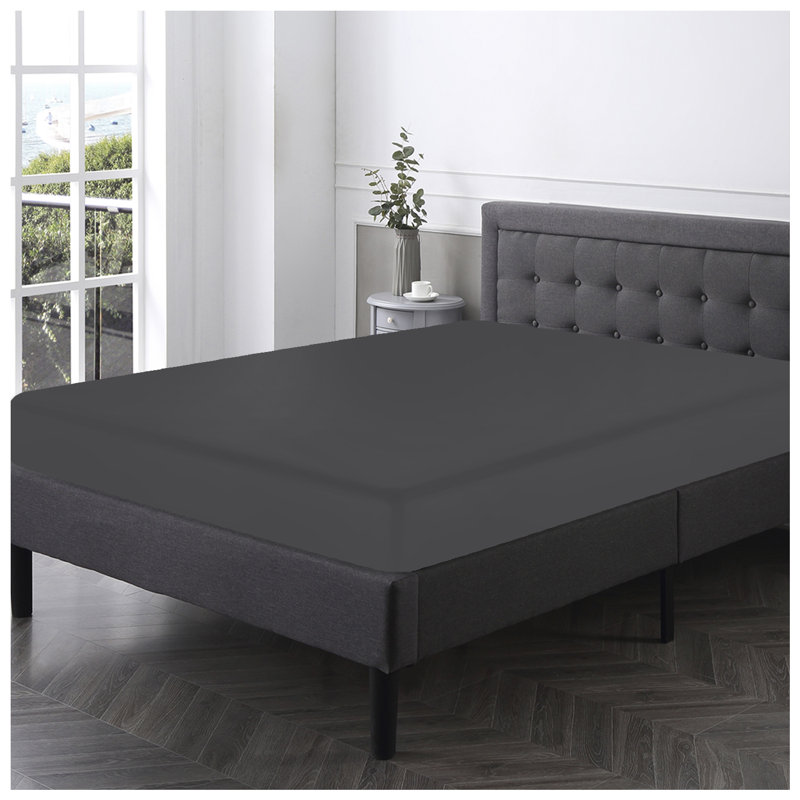Diamond Fitted Sheet, Charcoal, Kingsize (5')