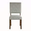 Ensemble de 2 chaises d'appoint en bois à finition noyer et tissu texturé gris