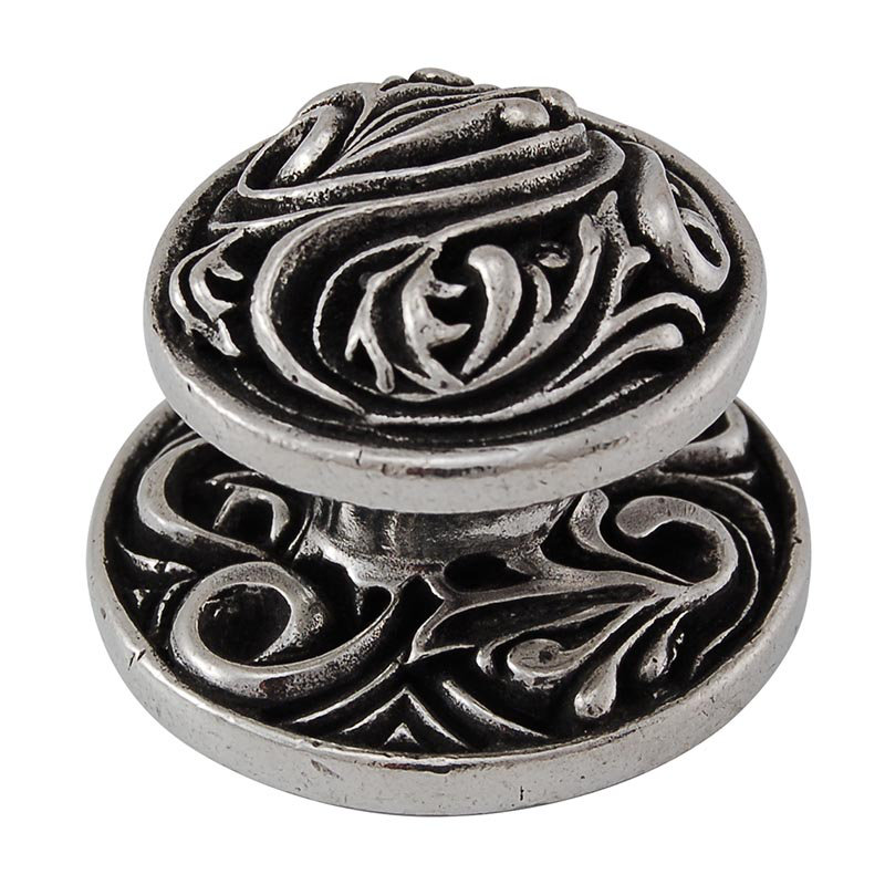 Liscio Mushroom Knob, Vintage Pewter