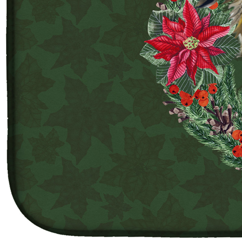 Tapis de séchage de couronne de poinsetta bruxelles griffon bruxellois