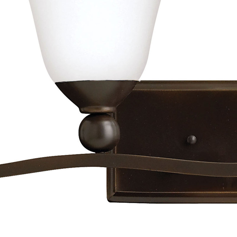 Bolla 4-Light Vanity Light, Olde Bronze, Clear Seedy Glass, Incandescent
