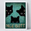 «Nice Bout Bathroom Decor Sneaky Black Cats Peeking» sur papier-98299129-98299132