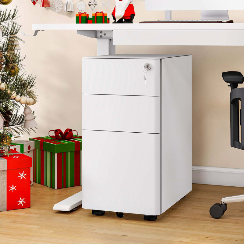 Danby 30cm Wide 3 -Drawer Steel File Cabinet, White