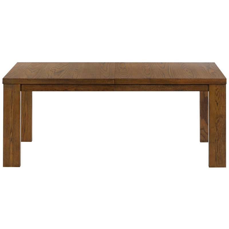 Desmond Extendable Wood Dining Table, Medium Oak