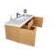 Ensemble de meuble-lavabo mural simple de 59,5 po Polychronis-844189930