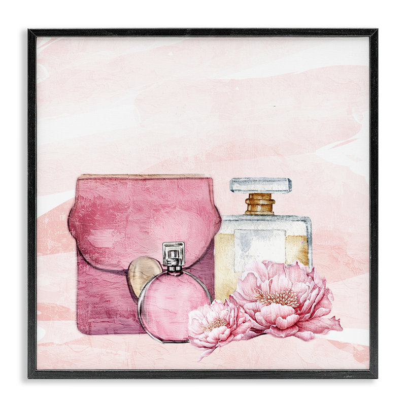 Collection Blush Glam Time, estampe numérique, design par Kim Allen, H 12 po x l 12 po, Giclée noire de minuit encadrée