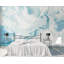 Papier peint peint à la main style aquarelle bleu brossé-1879022077