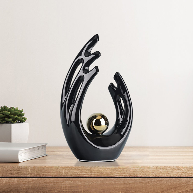 Décoration de statue en céramique (1pc) - Ornement de bureau élégant pour chambre à coucher, bureau ou bureau