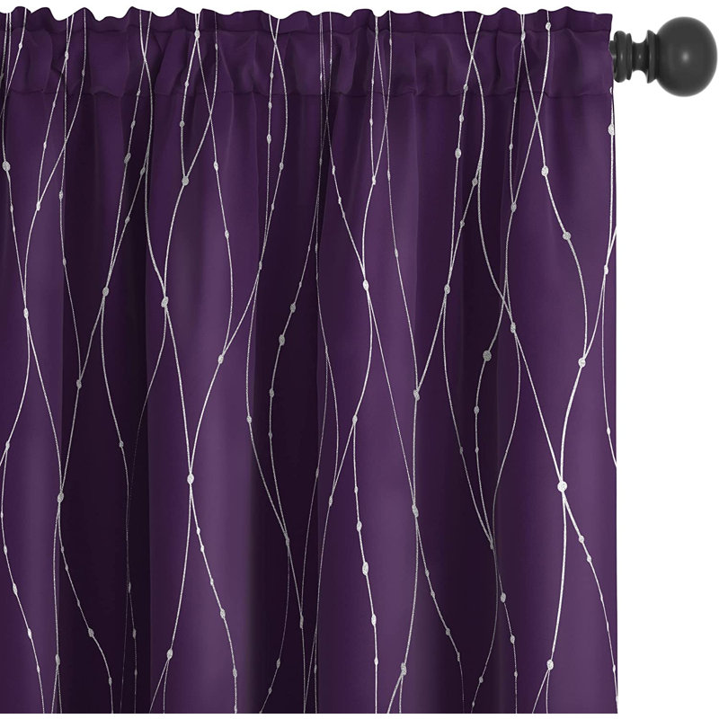 Flurin Room Darkening Curtain Pair, 52" W x 54" L, Dark Forest