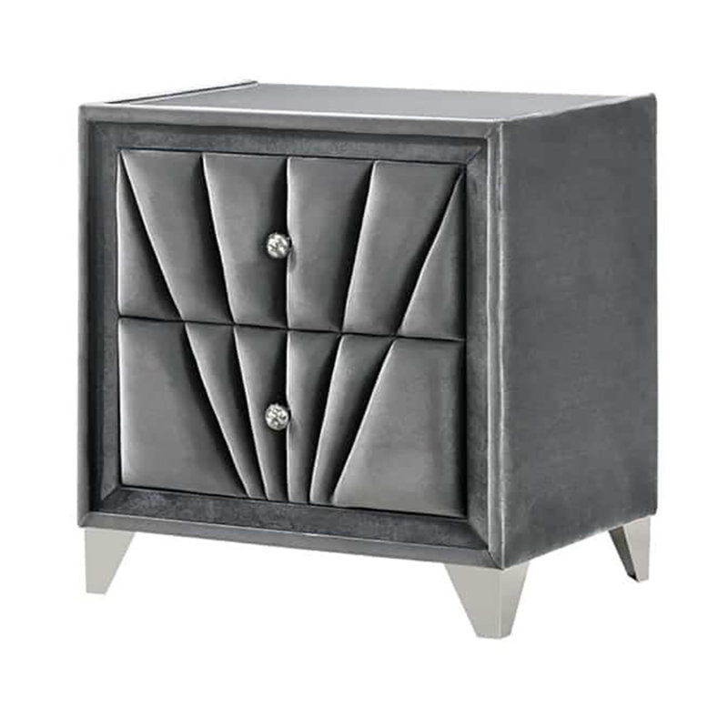 Nightstand, Gray, Gray